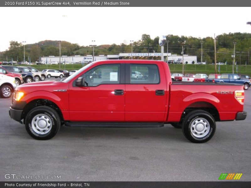 Vermillion Red / Medium Stone 2010 Ford F150 XL SuperCrew 4x4