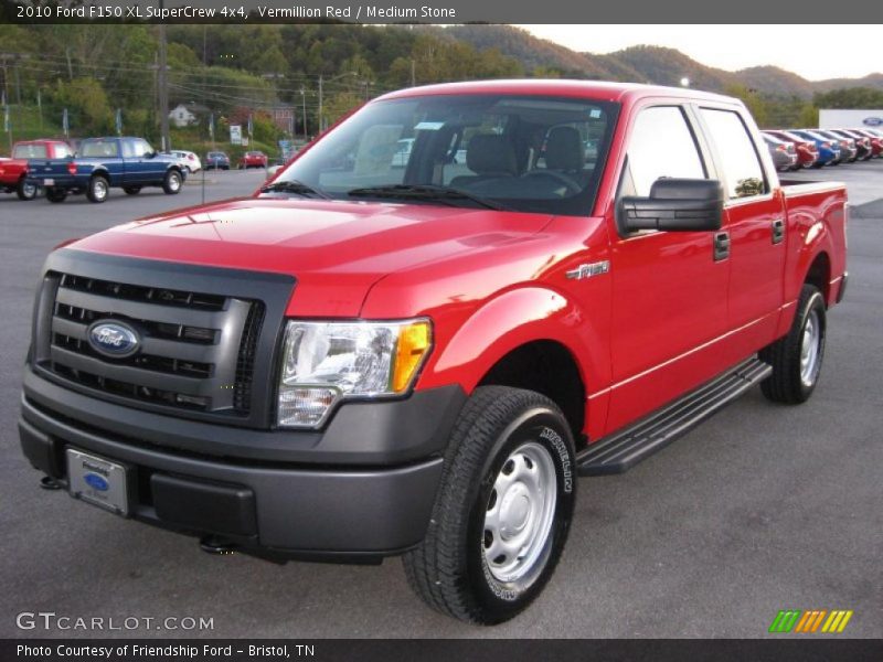 Vermillion Red / Medium Stone 2010 Ford F150 XL SuperCrew 4x4
