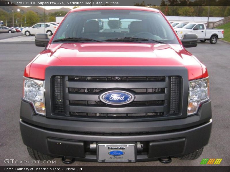 Vermillion Red / Medium Stone 2010 Ford F150 XL SuperCrew 4x4