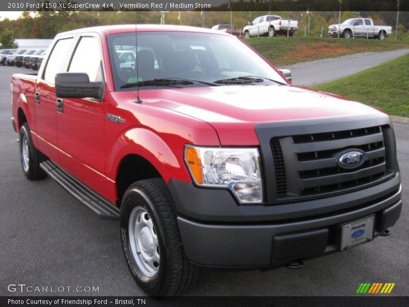 Vermillion Red / Medium Stone 2010 Ford F150 XL SuperCrew 4x4