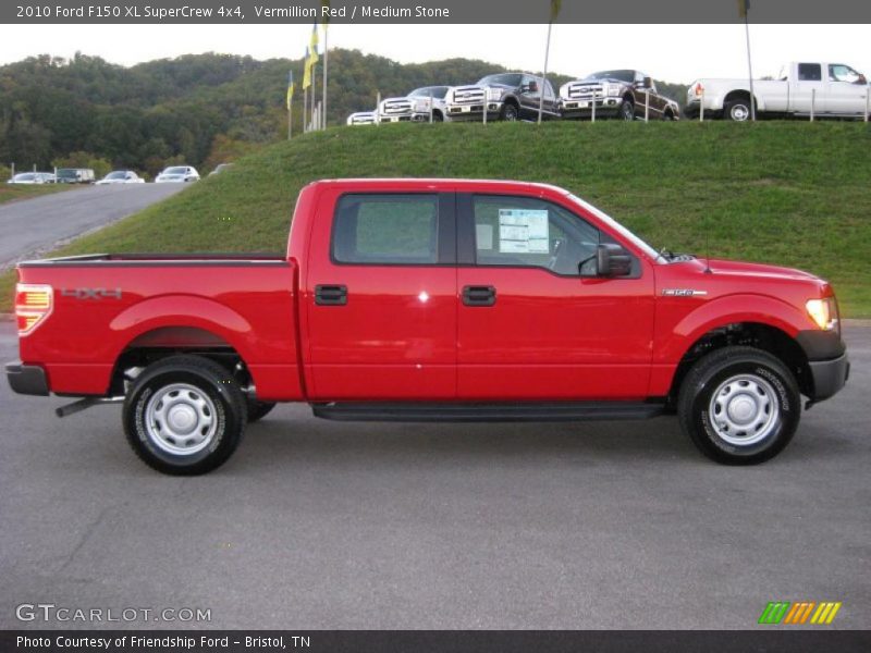 Vermillion Red / Medium Stone 2010 Ford F150 XL SuperCrew 4x4