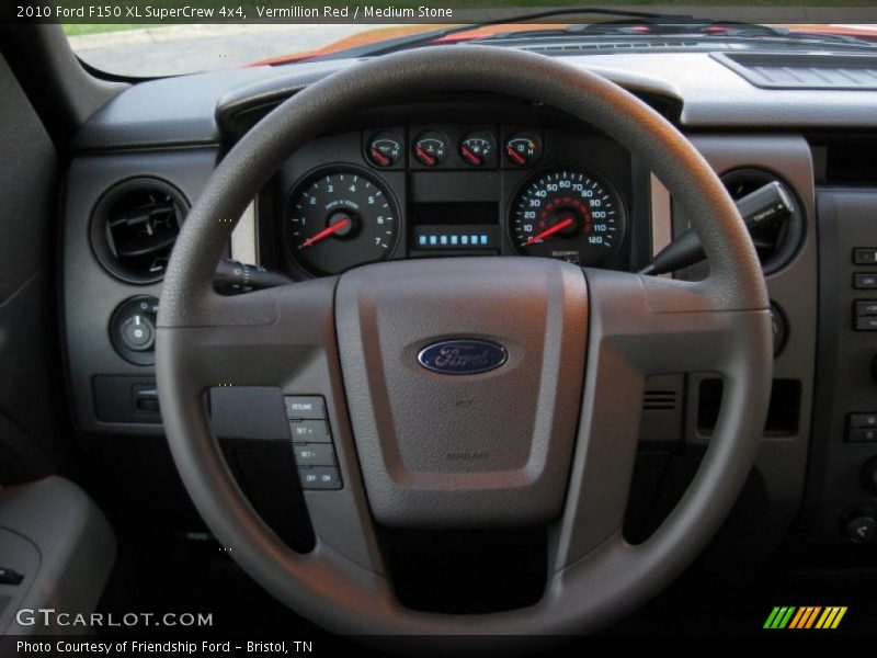 Vermillion Red / Medium Stone 2010 Ford F150 XL SuperCrew 4x4