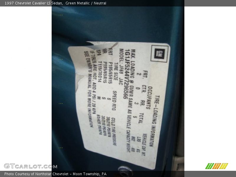 Green Metallic / Neutral 1997 Chevrolet Cavalier LS Sedan