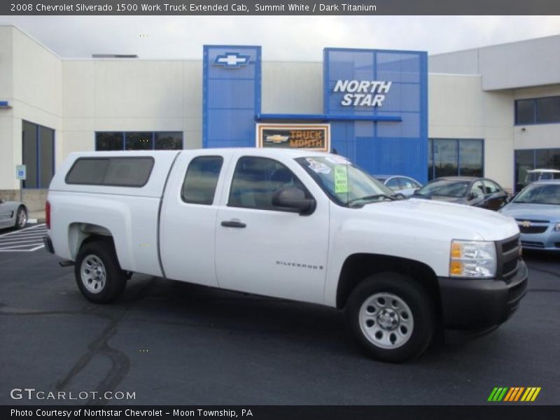 Summit White / Dark Titanium 2008 Chevrolet Silverado 1500 Work Truck Extended Cab