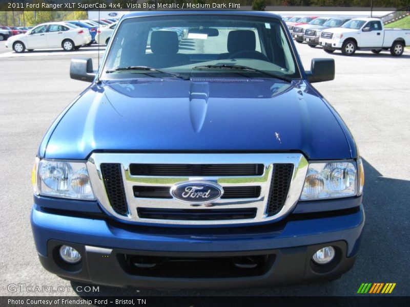 Vista Blue Metallic / Medium Dark Flint 2011 Ford Ranger XLT SuperCab 4x4