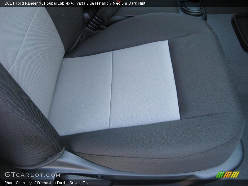 Vista Blue Metallic / Medium Dark Flint 2011 Ford Ranger XLT SuperCab 4x4