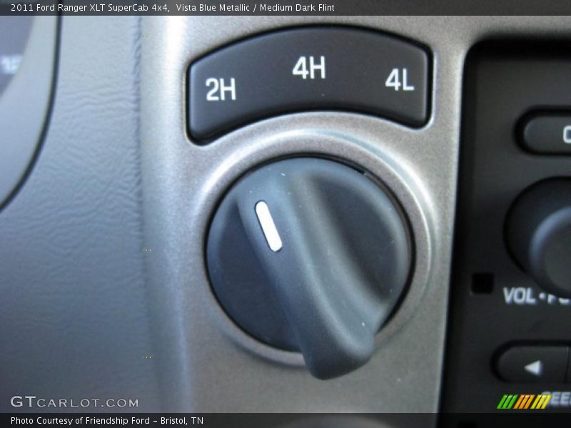 Controls of 2011 Ranger XLT SuperCab 4x4