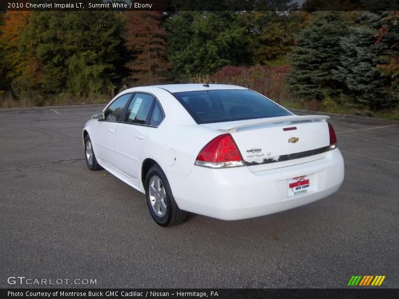 Summit White / Ebony 2010 Chevrolet Impala LT