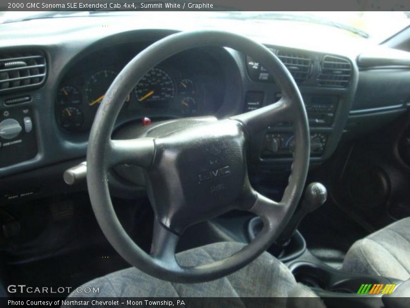 Summit White / Graphite 2000 GMC Sonoma SLE Extended Cab 4x4