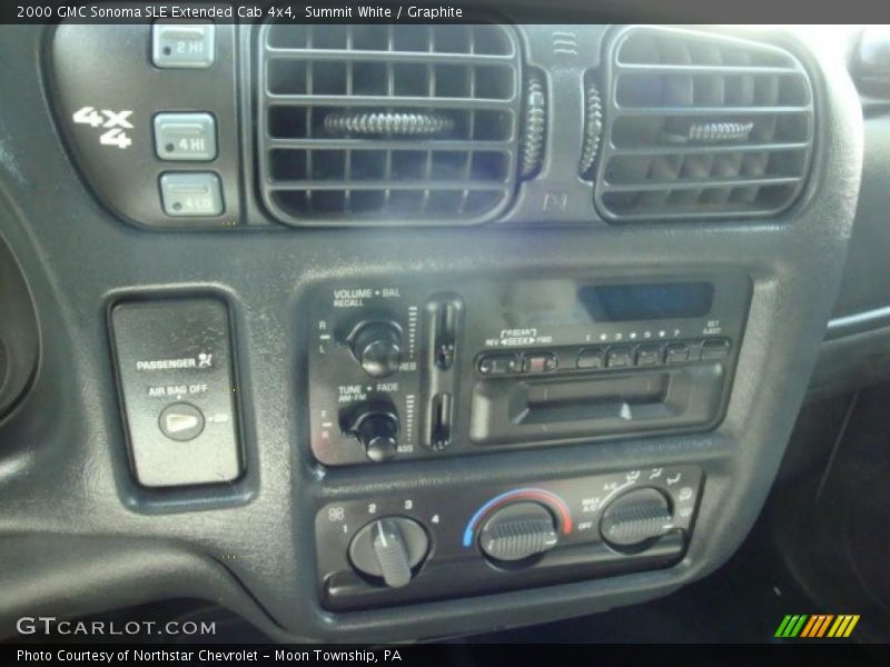 Summit White / Graphite 2000 GMC Sonoma SLE Extended Cab 4x4