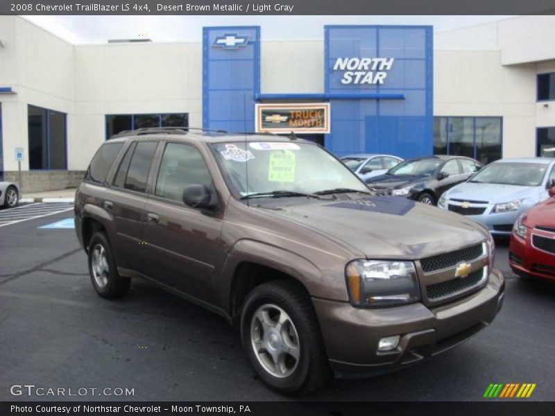 Desert Brown Metallic / Light Gray 2008 Chevrolet TrailBlazer LS 4x4