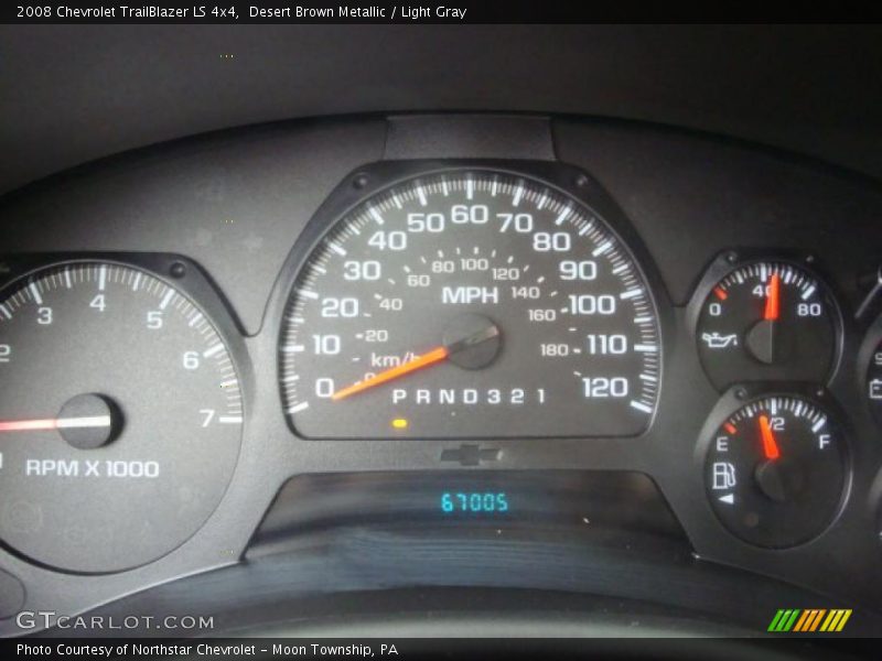 Desert Brown Metallic / Light Gray 2008 Chevrolet TrailBlazer LS 4x4