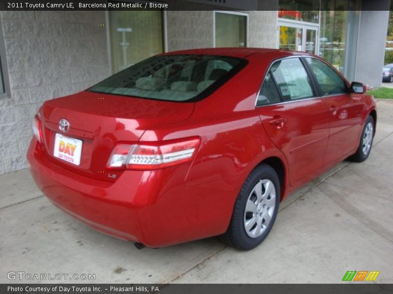 Barcelona Red Metallic / Bisque 2011 Toyota Camry LE