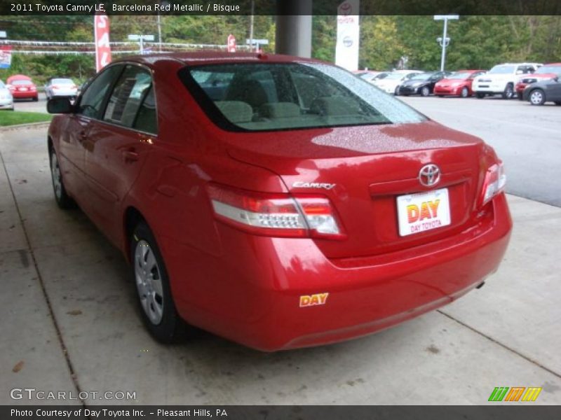 Barcelona Red Metallic / Bisque 2011 Toyota Camry LE
