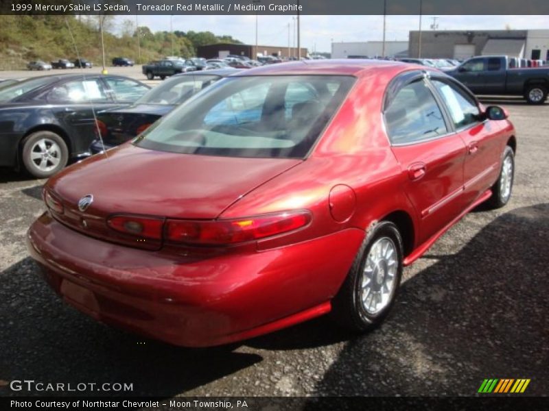 Toreador Red Metallic / Medium Graphite 1999 Mercury Sable LS Sedan