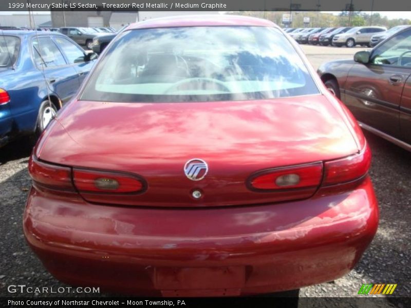 Toreador Red Metallic / Medium Graphite 1999 Mercury Sable LS Sedan