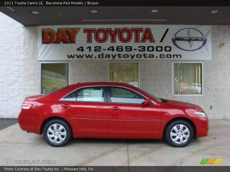 Barcelona Red Metallic / Bisque 2011 Toyota Camry LE