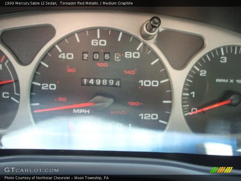 Toreador Red Metallic / Medium Graphite 1999 Mercury Sable LS Sedan