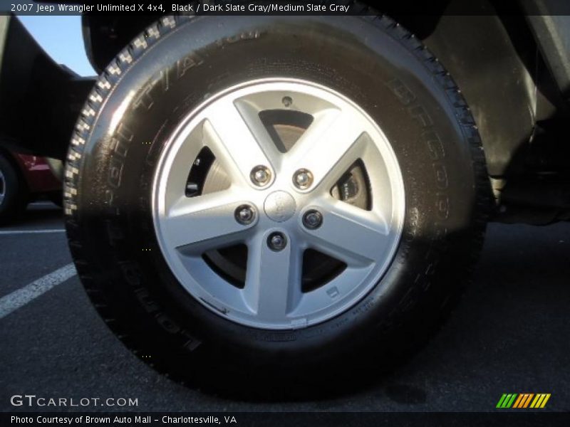Black / Dark Slate Gray/Medium Slate Gray 2007 Jeep Wrangler Unlimited X 4x4
