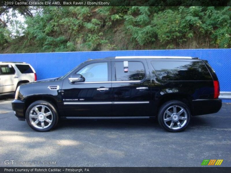 Black Raven / Ebony/Ebony 2009 Cadillac Escalade ESV AWD