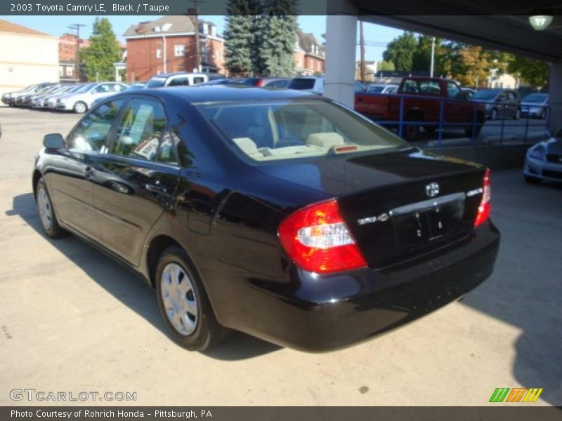 Black / Taupe 2003 Toyota Camry LE