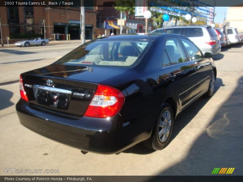 Black / Taupe 2003 Toyota Camry LE