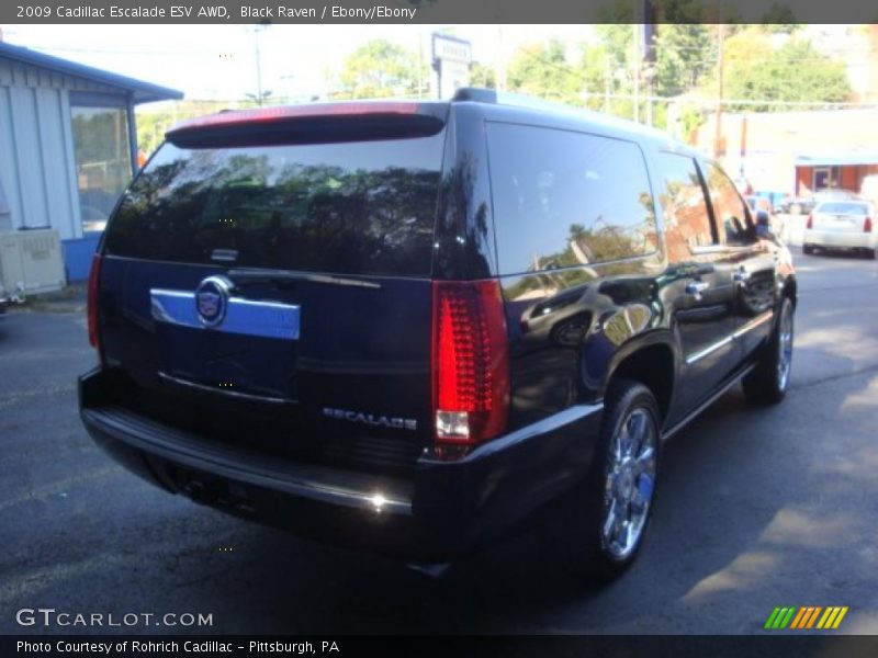 Black Raven / Ebony/Ebony 2009 Cadillac Escalade ESV AWD