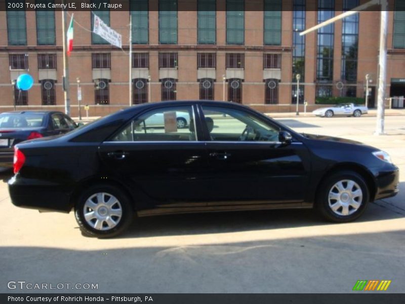 Black / Taupe 2003 Toyota Camry LE