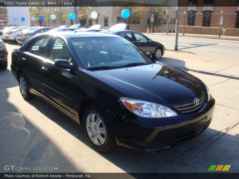 Black / Taupe 2003 Toyota Camry LE