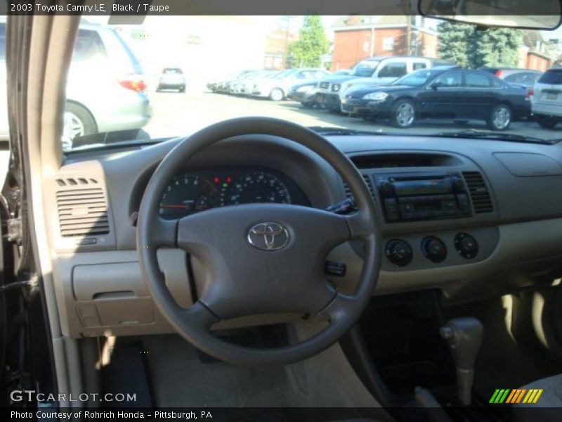 Black / Taupe 2003 Toyota Camry LE