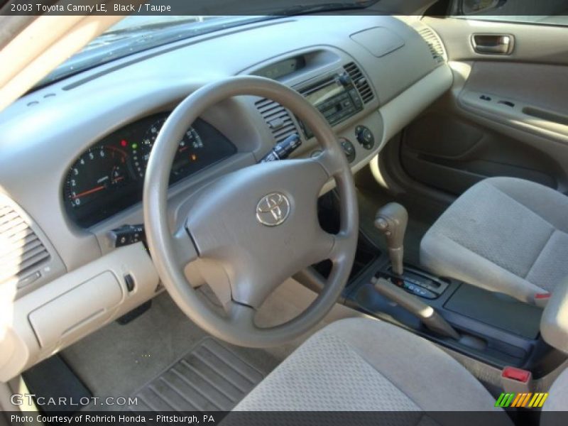 Black / Taupe 2003 Toyota Camry LE