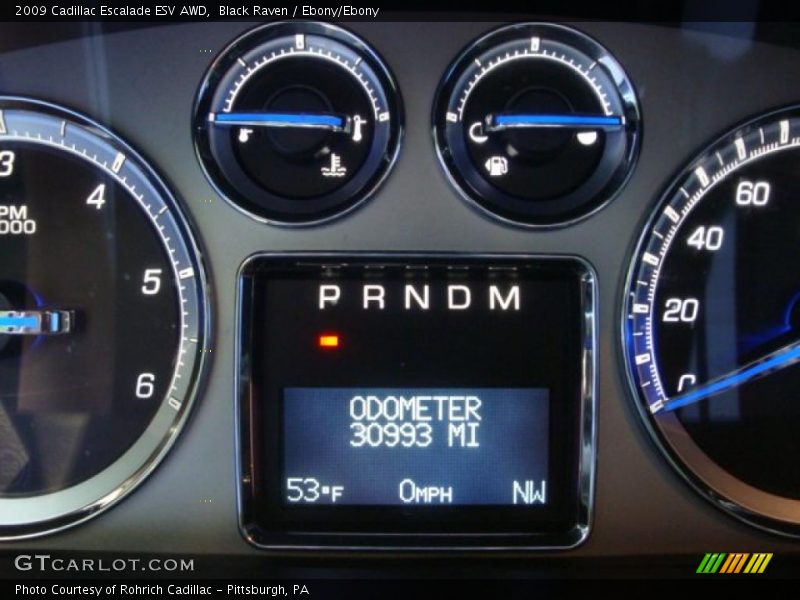 Black Raven / Ebony/Ebony 2009 Cadillac Escalade ESV AWD