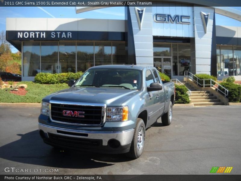 Stealth Gray Metallic / Dark Titanium 2011 GMC Sierra 1500 SL Extended Cab 4x4