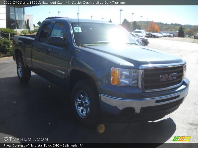 Stealth Gray Metallic / Dark Titanium 2011 GMC Sierra 1500 SL Extended Cab 4x4