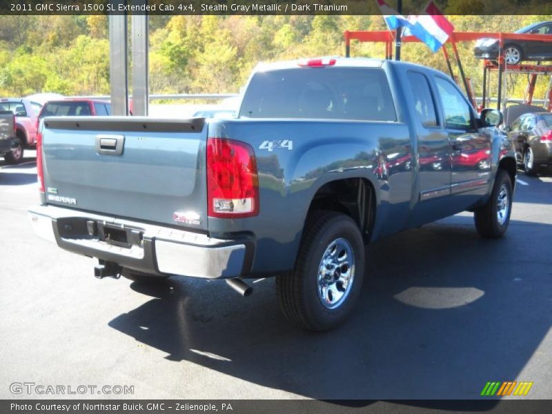 Stealth Gray Metallic / Dark Titanium 2011 GMC Sierra 1500 SL Extended Cab 4x4