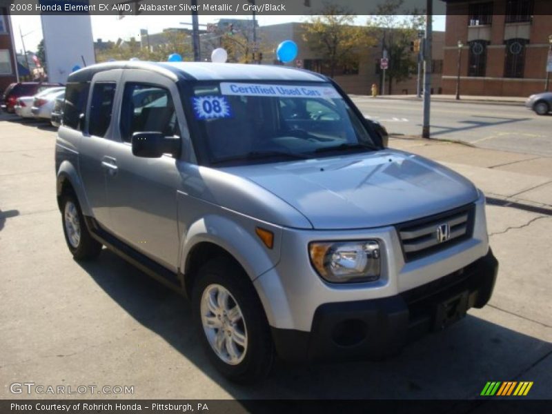 Alabaster Silver Metallic / Gray/Black 2008 Honda Element EX AWD