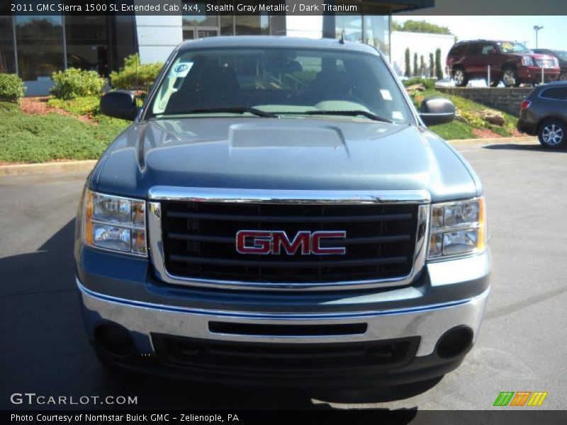 Stealth Gray Metallic / Dark Titanium 2011 GMC Sierra 1500 SL Extended Cab 4x4