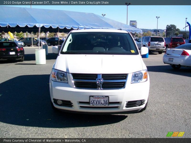 Stone White / Dark Slate Gray/Light Shale 2010 Dodge Grand Caravan SXT