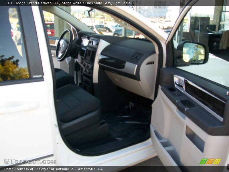Stone White / Dark Slate Gray/Light Shale 2010 Dodge Grand Caravan SXT