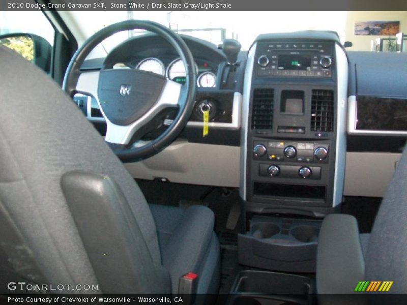 Stone White / Dark Slate Gray/Light Shale 2010 Dodge Grand Caravan SXT