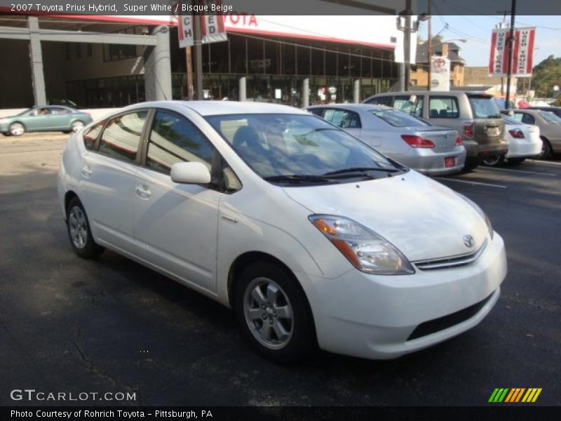 Super White / Bisque Beige 2007 Toyota Prius Hybrid