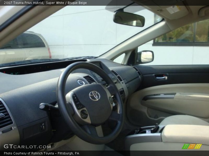 Super White / Bisque Beige 2007 Toyota Prius Hybrid