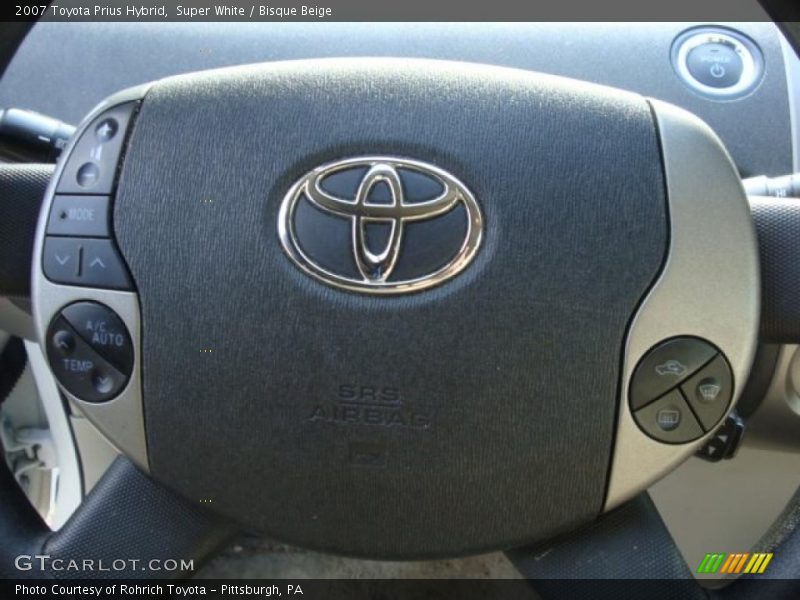 Super White / Bisque Beige 2007 Toyota Prius Hybrid