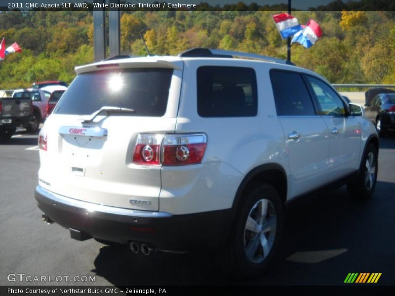 White Diamond Tintcoat / Cashmere 2011 GMC Acadia SLT AWD