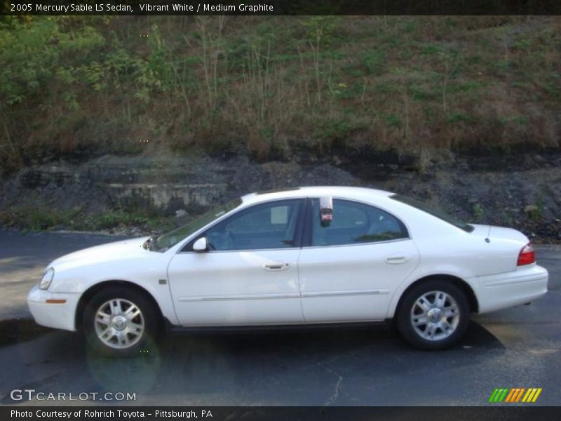 Vibrant White / Medium Graphite 2005 Mercury Sable LS Sedan