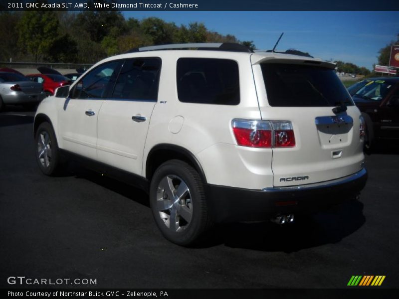 White Diamond Tintcoat / Cashmere 2011 GMC Acadia SLT AWD