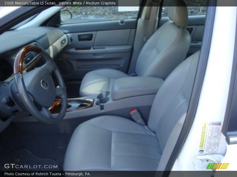 Vibrant White / Medium Graphite 2005 Mercury Sable LS Sedan