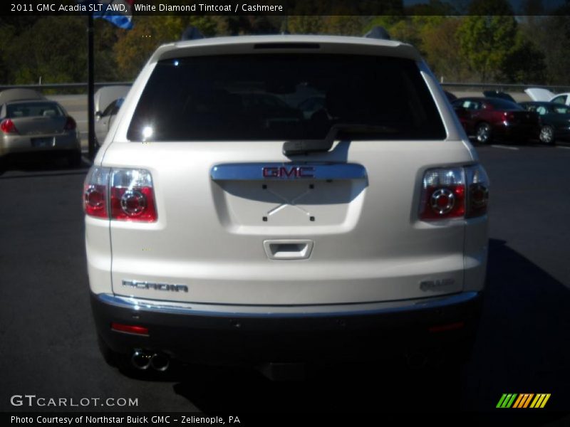 White Diamond Tintcoat / Cashmere 2011 GMC Acadia SLT AWD