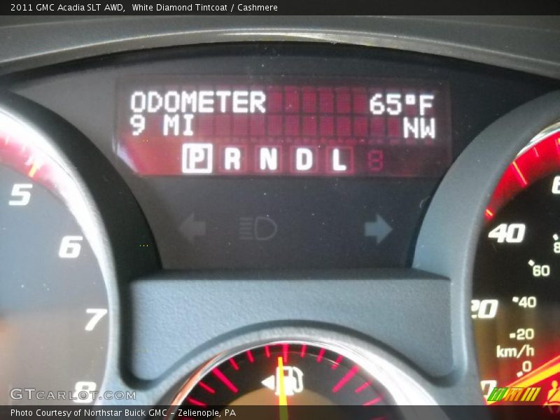 White Diamond Tintcoat / Cashmere 2011 GMC Acadia SLT AWD