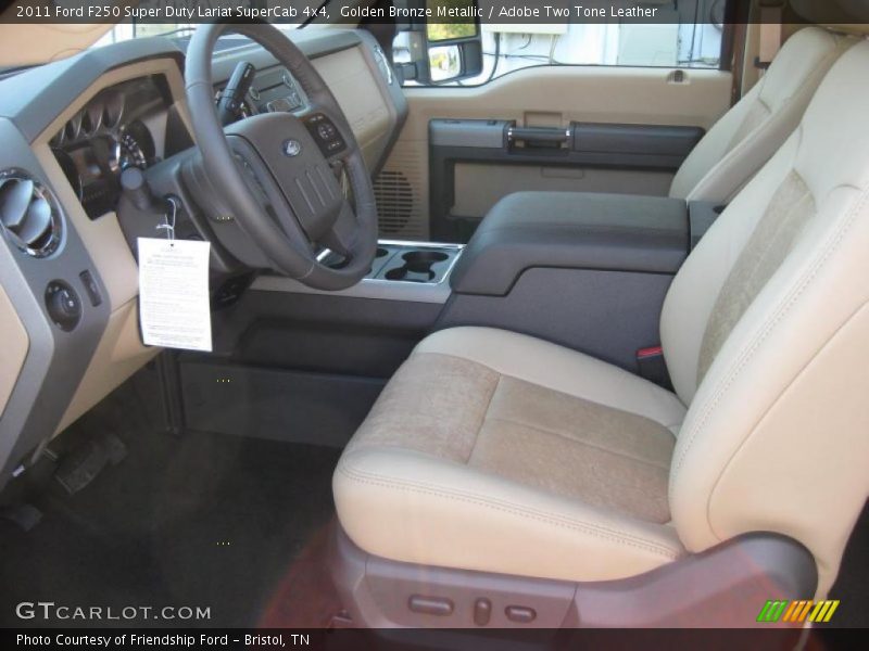  2011 F250 Super Duty Lariat SuperCab 4x4 Adobe Two Tone Leather Interior